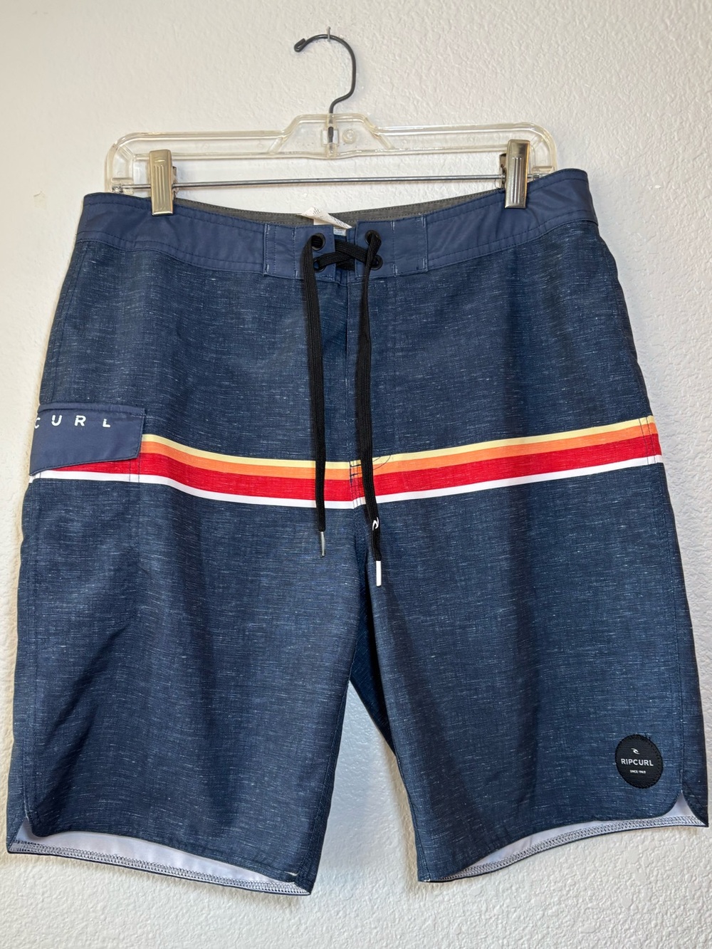 Rip Curl Men's Mirage Board Shorts Size 31 Drawstring Closure Side Pocket Logo